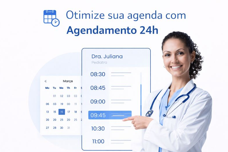Agenda Médica Inteligente - Sistema de agendamento online 24h com integração automática